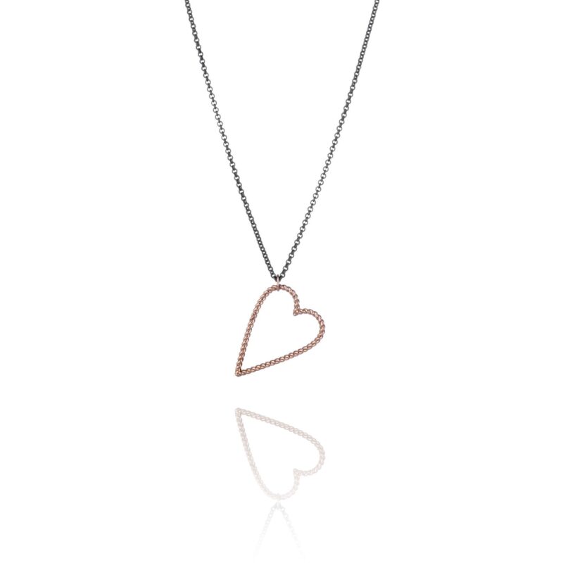 Collana cuore torchon maxi